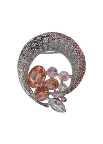 Firetti , Brosche »Schmuck Geschenk Ansteckschmuck Spring Rose« , silberfarben , Elegante Brosche