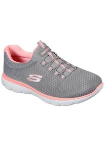 Skechers , Slip-On Sneaker »SUMMITS«, Freizeitschuh, Komfortschuh mit stossdämpfender Zwischensohle , grau , Mit Gummiband für einen leichten Einstieg