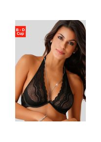 LASCANA Belle Affaire , Neckholder-BH, mit abnehmbarer Strasskette, sexy Dessous, Reizwäsche , schwarz , BHs