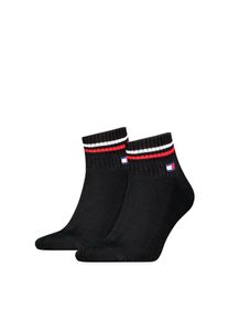 Tommy Hilfiger , Damen , Kurzsocken »TH UNI TJ QUARTER 2P ICONIC« 2 Paar, Half-Terry-Sohle für zusätzlichen Komfort , schwarz , -Kurzsocken von...