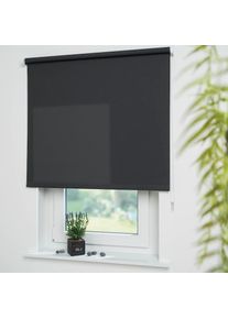 Seitenzugrollo &raquo;Uni&laquo; Lichtschutz mit Bohren freih&auml;ngend Welle 36 mm stabiler Kettenzug , grau , Liedeco , Obermaterial: 95% Polyester, 4% Metall,...