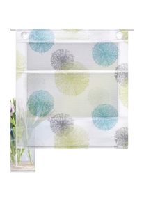 Home Wohnideen, Home Wohnideen Raffrollo &raquo;RAWLINS&laquo; mit &Ouml;sen freih&auml;ngend bedruckt, gr&uuml;n, Obermaterial: 100% Polyester