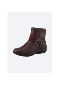 Casual Looks , Damen , Stiefelette , rot , Weite F