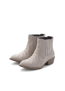 Lascana, Unisex, Lascana Stiefelette &raquo;Stiefel, Boots, Westernstiefelette, Cowboy Boots,&laquo; mit Cut-Outs VEGAN, grau, 39, Mit modischen Cut-Outs aus 