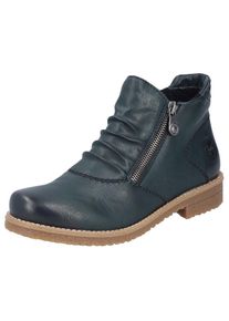 Rieker, Unisex, Stiefelette , Schlupfboots, Ankleboots mit beidseitigem Reissverschluss, dunkelgr&uuml;n, 36, Stiefelette mit gerafftem Schaft