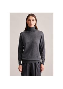 Seidensticker , Damen , Strickpullover »Schwarze Rose« Rollkragen Uni , schwarz , Passform: Regular