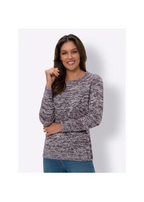 Classic Basics , Strickpullover »Langarm-Pullover« , lila , Melange-Strick