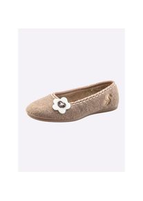 thies , Hausschuh , beige , aus synthetischem Filz