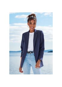 Lascana , Jackenblazer, mit Nadelstreifen , blau , Modischer Reverskragen