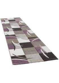 L&auml;ufer &raquo;Lara 235&laquo; rechteckig 16 mm H&ouml;he Teppich-L&auml;ufer, modernes Design, Pastell-Farben, mit Konturenschnitt , lila , Paco Home , Obermaterial:...