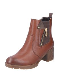Rieker , Winterstiefelette, Stiefelette, Boots, Blockabsatz, mit Innenreissverschluss , braun , Stiefelette mit modischer Schaftgestaltung