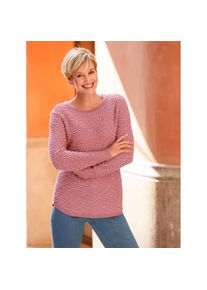 Classic Basics, Unisex, Rundhalspullover &raquo;Langarm-Pullover&laquo;, rosenholz, 42, mit flauschigem Effektgarn