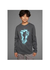 Kidsworld , Langarmshirt »BIKER«, lässiger Druck für Jungen , grau , Langarmshirt von Kidsworld für Jungen