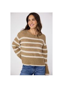 LIEBLINGSSTÜCK Lieblingsstück , Rundhalspullover »TradineEP«, mit Alpaka und Wolle , braun , Pullover im Streifendessin von Lieblingsstück