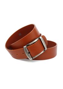 Anthoni Crown, Unisex, Lederg&uuml;rtel mit Dornschliesse in schwarz, cognac, 110, Aus einem echten pflanzlich gegerbten Vollleder gefertigt