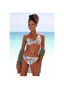 LASCANA , Bikini-Hose »Salsa« mit tollem Blumenprint , beige , Blumenprint - jedes Teil ein Unikat