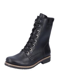 Rieker , Winterstiefelette, mit Warmfutter , schwarz , Klassische Stiefelette mit Reissverschluss und Schnürung