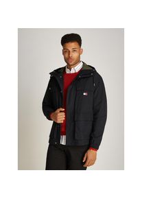 Tommy Jeans, Herren, Sommerjacke &raquo;TJM UTILITY PARKA&laquo; mit Kapuze mit Logopr&auml;gung, schwarz, M (50), Jacke von Tommy Jeans