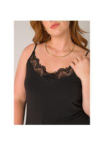 Base Level Curvy , Spitzentop, mit Spaghetti-Trägern , schwarz , Top von Base Level Curvy