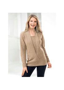 Classic Basics , 2-in-1-Pullover »Pullover« , goldfarben , Pullover mit 2-in-1-Einsatz