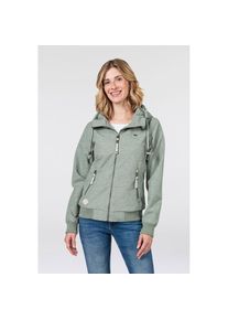 Ragwear , Damen , Funktionsjacke &raquo;NUGGIE OMBRE O&laquo; mit Kapuze &Uuml;bergangsjacke aus wasserabweisendem Material , gr&uuml;n , Vegan, von PETA verifizierte...