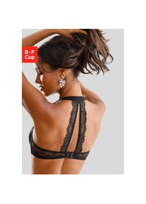 Lascana , Neckholder-BH, Dessous mit softem Neckholder und Spitzenrücken, sexy Dessous , schwarz , Leicht wattierter Schalen-BH aus süsser Spitze...