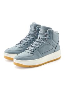 ELBSAND, Unisex, Sneaker mit kuscheligem Warmfutter, Freizeitschuh, Halbschuh, High Top Sneaker, hellblau, 42, High Top Sneaker mit angenehm weichem 