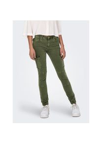 Only , Cargohose »ONLMISSOURI REG ANK CARGO PNT«, knöchellang mit elastischem Beinabschluss , grün , Modische Stretchhose von Only