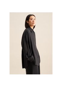 Seidensticker , Longbluse »Schwarze Rose«, Langarm Kragen Uni , schwarz , Passform: Oversized
