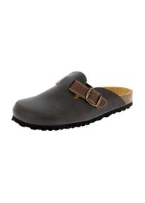 Lico , Pantolette »Bioline Clog« , braun , Clog für Erwachsene mit verstellbarer Schnalle