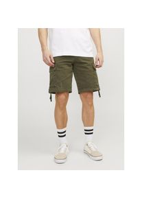 Jack & Jones Jack & Jones, Herren, Cargohose &raquo;JPSTCOLE TUCKER CARGO SHORTS LNG SN&laquo;, olive night detail:solid, S, N-Gr, Coole Cargo Short von jack & Jones