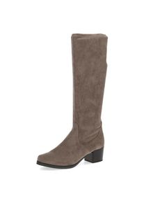Caprice , Stiefel, Blockabsatz, Schlupfstiefel mit Stretch-XS-Schaft in schmaler Form , grau , Eleganter Schlupfstiefel in veganer Verarbeitung