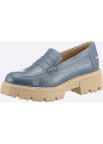 Heine , Damen , Slipper , blau , Made in Portugal