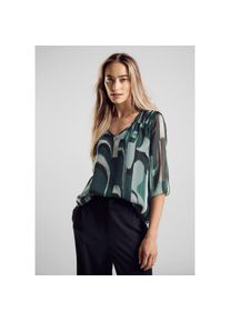 Street One , Chiffonbluse, mit All-Over Print , grün , Chiffonbluse von Street One