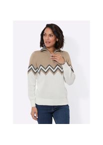 Casual Looks , Troyer »Pullover« , beige , reine Baumwolle