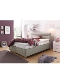 Boxspringbett wahlweise mit LED-Beleuchtung , beige , Westfalia Schlafkomfort