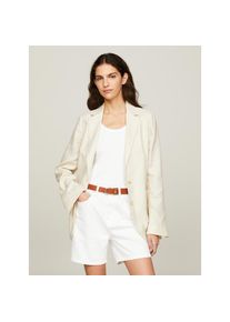 Tommy Hilfiger , Kurzblazer »CASUAL LINEN REGULAR SB BLAZER«, mit Ärmelschlitz , beige , Blazer in Unifarbe von TOMMY HILFIGER
