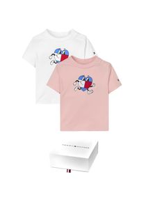 Tommy Hilfiger , T-Shirt »BABY FLAG TEE 2 PACK GIFTBOX«, (Packung, 2 tlg., 2er-Pack), Baby bis 2 Jahre , pink , 2er-Pack T-Shirts von Tommy Hilfiger