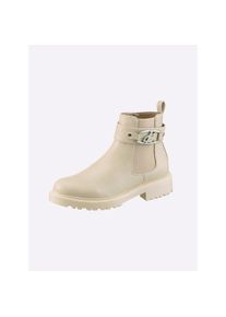 Heine , Stiefelette , beige , aus Synthetik-Material