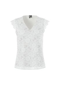 Pieces , Spitzentop »PCOLLINE SL LACE V-NECK TOP WVN NOOS« , weiss , Shirt von Pieces