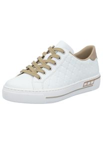 Rieker , Plateausneaker, harmonischen Kontrastdetails, Freizeitschuh, Halbschuh, Schnürschuh , weiss , Sportiver Sneaker vielseitig kombinierbar