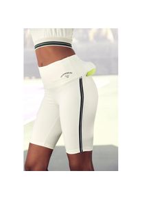 active by Lascana Lascana Active, Unisex, LASCANA ACTIVE Radlerhose mit Tasche am Bund, sanftes wei&szlig;, XS (32/34), N-Gr, Tennis Radlershorts