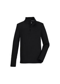 Killtec , Langarmshirt »KSW 185 BYS LS SHRT« , schwarz , Kids Funktionsshirt mit Stehkragen