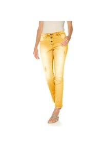 heine , Damen , Boyfriend-Hose , gelb , Gerade geschnittene Beinform