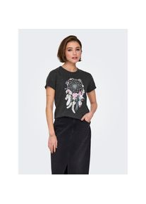 Only , Damen , Rundhalsshirt &raquo;ONLLUCY REG S/S TOP JRS NOOS&laquo; unterschiedlich bedruckt , schwarz , Bedrucktes Design: macht jedes Outfit zum Hingucker