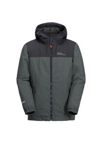 Jack Wolfskin , Kinder , 3-in-1-Funktionsjacke &raquo;SNOWCURL 3IN1 JACKET K&laquo; mit Kapuze , gr&uuml;n , Taftgef&uuml;tterte &Auml;rmel