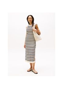 Tommy Hilfiger , Sweatkleid »CROCHET C-NK SL MIDI SWT DRESS« , Sweatkleid von Tommy Hilfiger Womanswear
