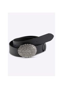 Heine , Ledergürtel , schwarz