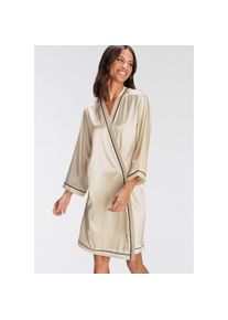 Bruno Banani , Damen , Kimono mit Kontrastpaspel-Details , beige , Kimono mit Kontrastpaspel-Details