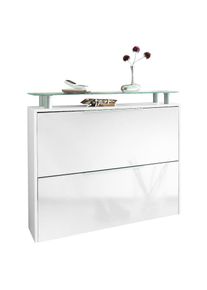 borchardt Möbel Schuhschrank »Rena«, hängend, mit Glasablage , weiss , borchardt Möbel
